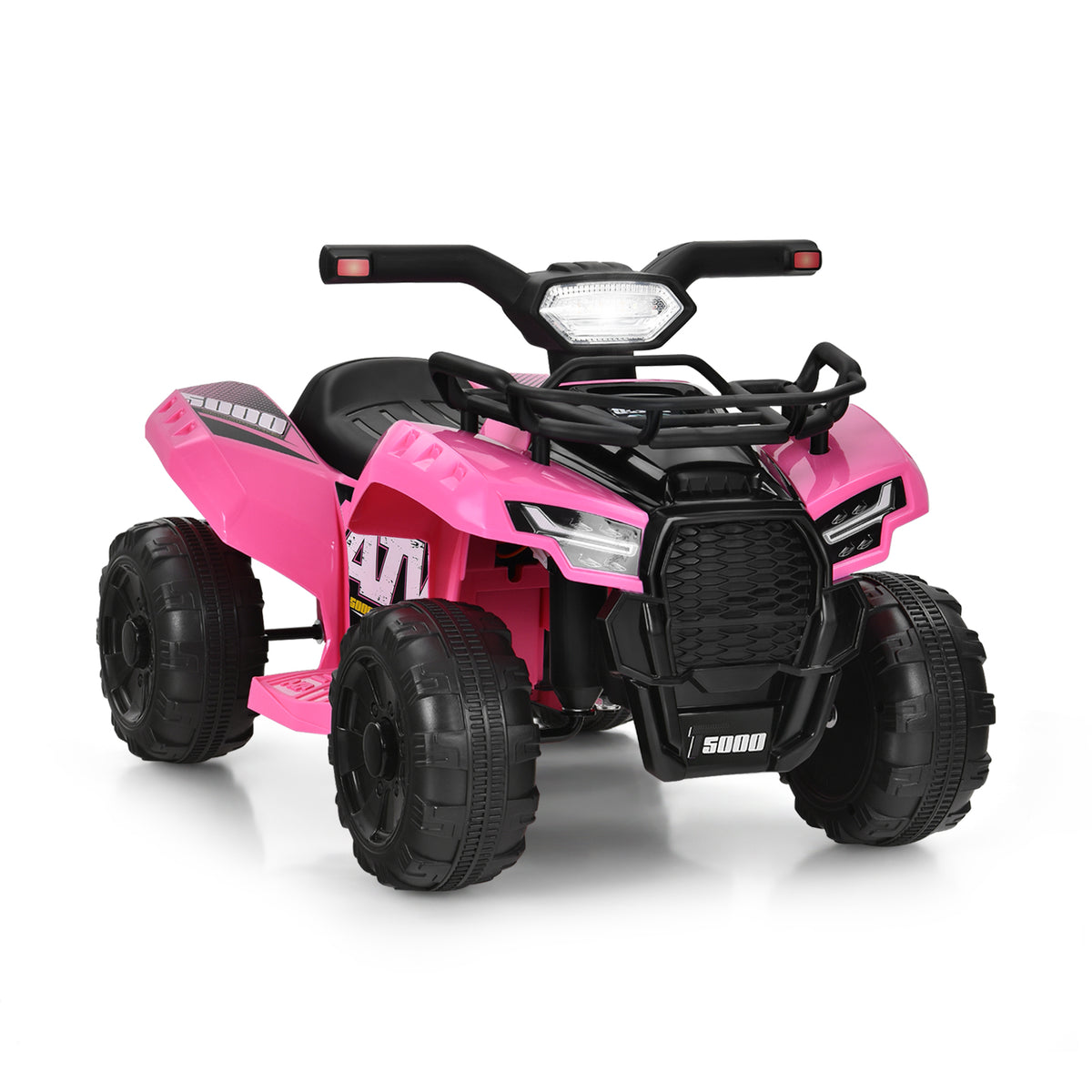 6V Kids Electric Ride-On ATV Quad with LED Lights and MP3 Player