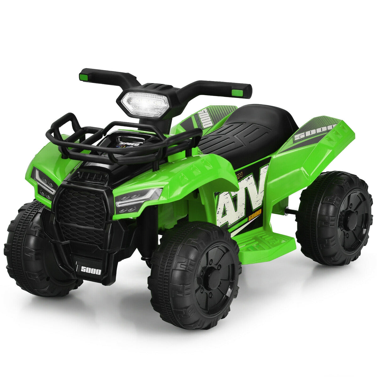 6V Kids Electric Ride-On ATV Quad with LED Lights and MP3 Player