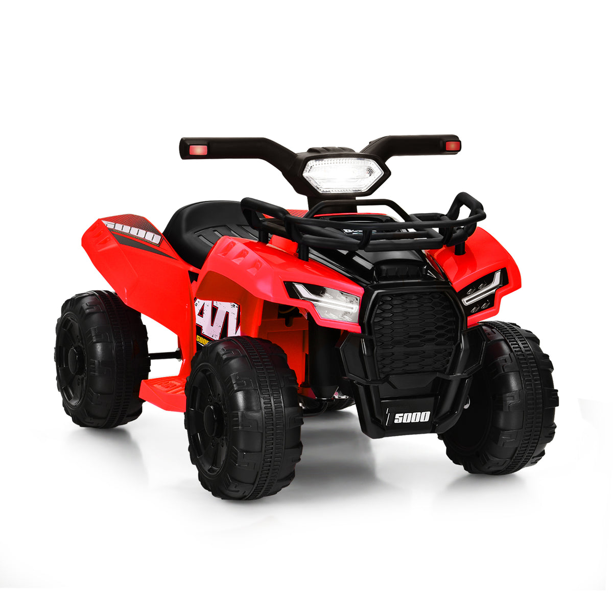 6V Kids Electric Ride-On ATV Quad with LED Lights and MP3 Player