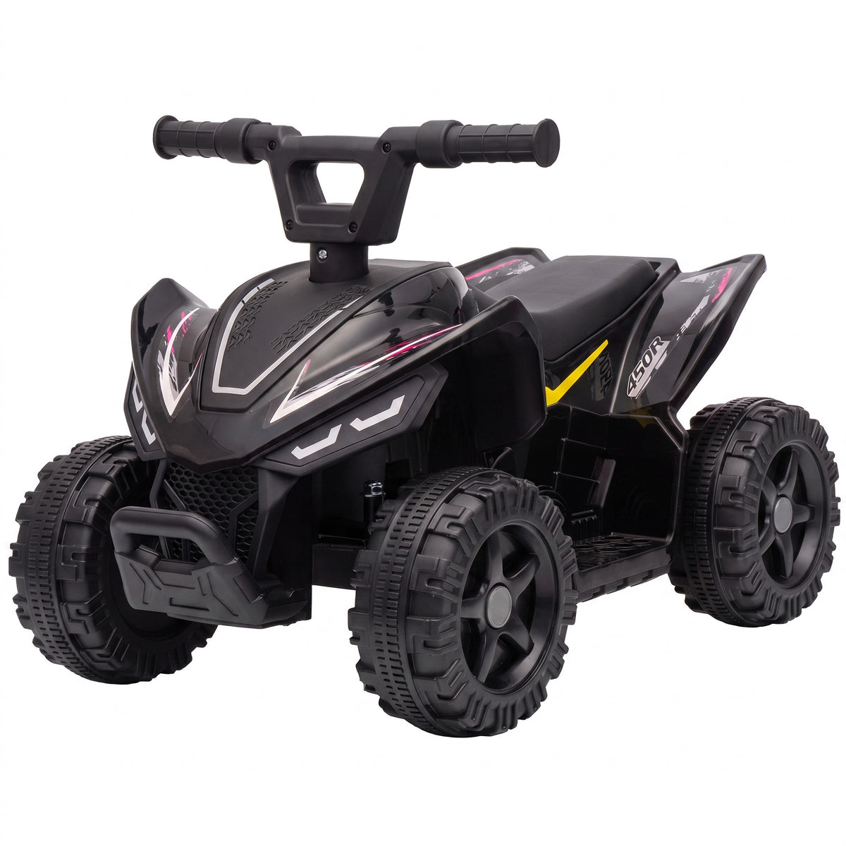 6V Kids ATV, 4 Wheels Kids Quad with Button Control, 45Mins Runtime, Max 1.2MPH, Max 55lbs Load for 18-48 M-Toys & Games > Baby & Toddler Toys > Electric Ride-On Toys > Electric Toy Cars-DECOROLALA