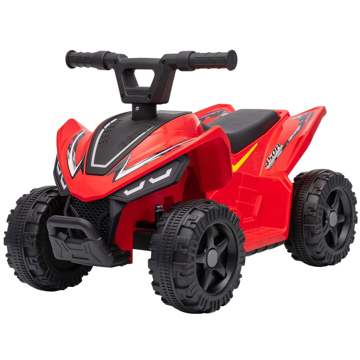 6V Kids ATV, 4 Wheels Kids Quad with Button Control, 45Mins Runtime, Max 1.2MPH, Max 55lbs Load for 18-48 M-Toys & Games > Baby & Toddler Toys > Electric Ride-On Toys > Electric Toy Cars-DECOROLALA