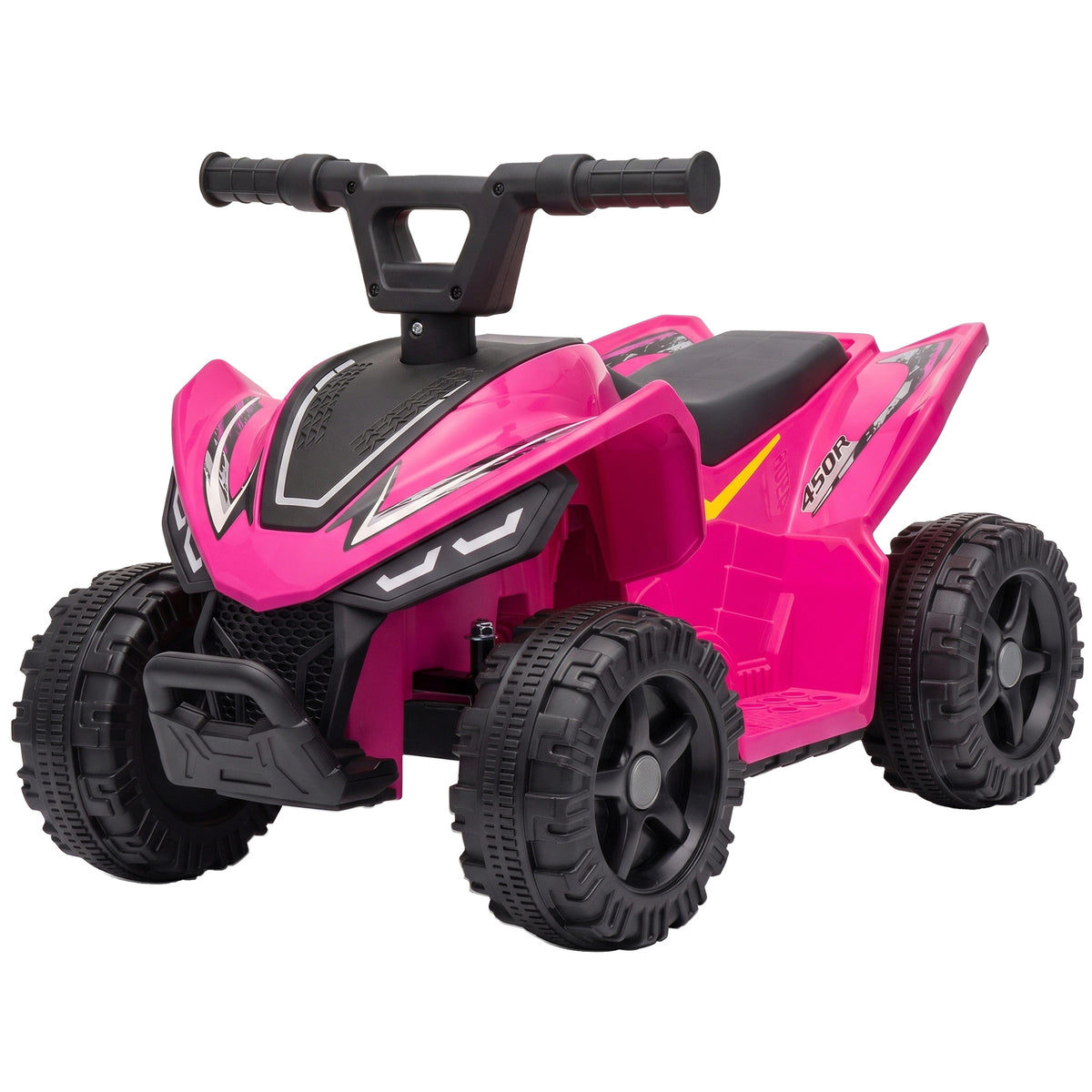 6V Kids ATV, 4 Wheels Kids Quad with Button Control, 45Mins Runtime, Max 1.2MPH, Max 55lbs Load for 18-48 M-Toys & Games > Baby & Toddler Toys > Electric Ride-On Toys > Electric Toy Cars-DECOROLALA