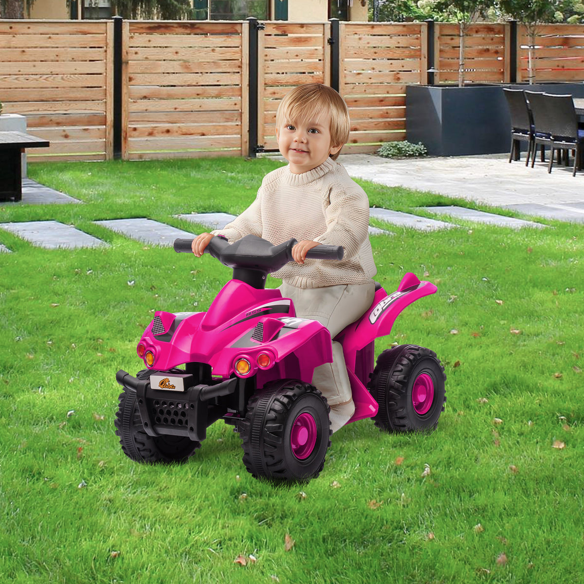 6V Kids ATV Quad w/ Music, Forward, for 2-6 Years, Pink-Toys & Games > Baby & Toddler Toys > Electric Ride-On Toys > Electric Toy Cars-DECOROLALA