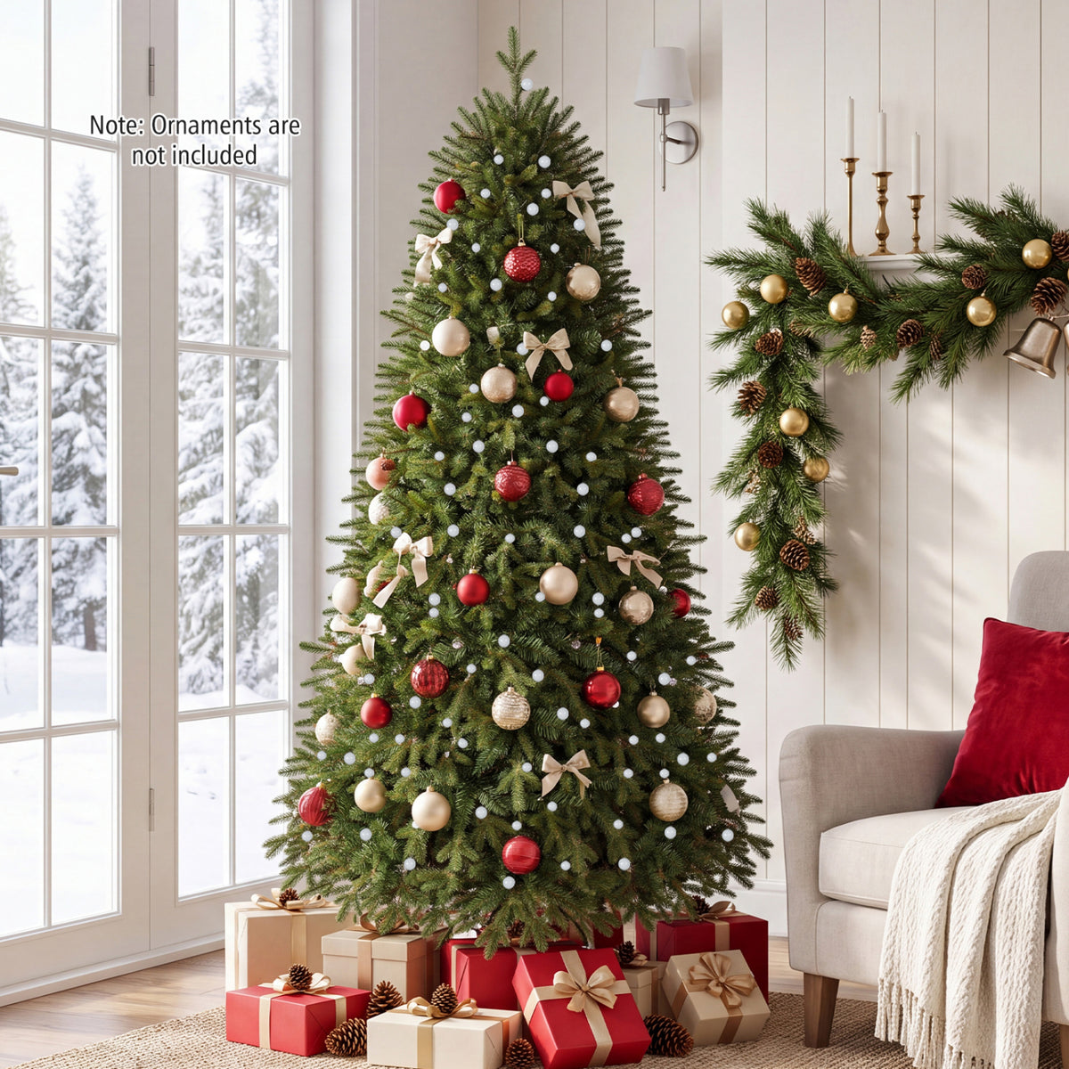 6.3 FT Smart Christmas Tree with 230 Pre-Lit RGB LED Lights-M-Christmas Trees-DECOROLALA