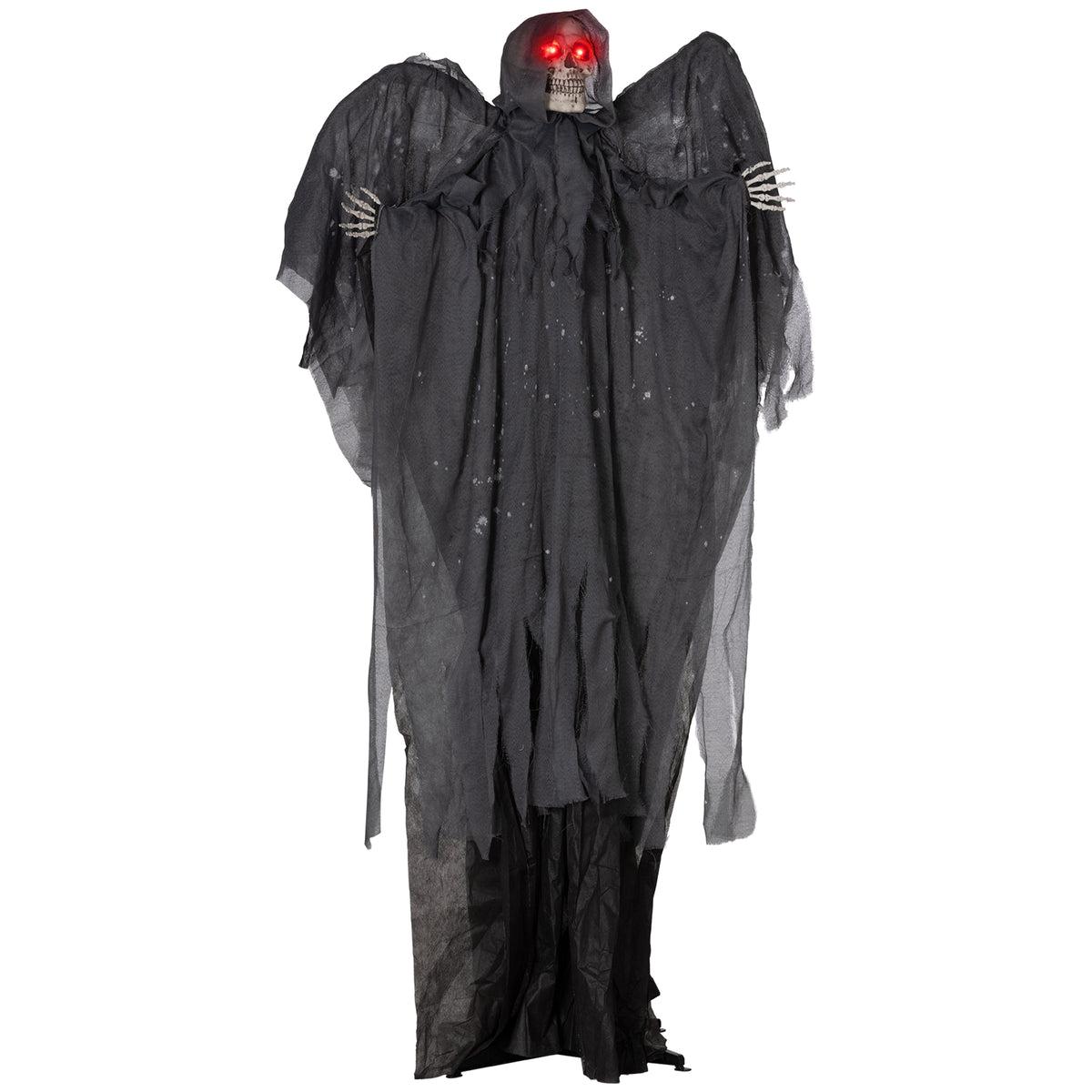 6.4' Animated Winged Grim Reaper Halloween Prop - Grey-Home Furnishings > Holiday & Seasonal > Halloween Decorations-DECOROLALA