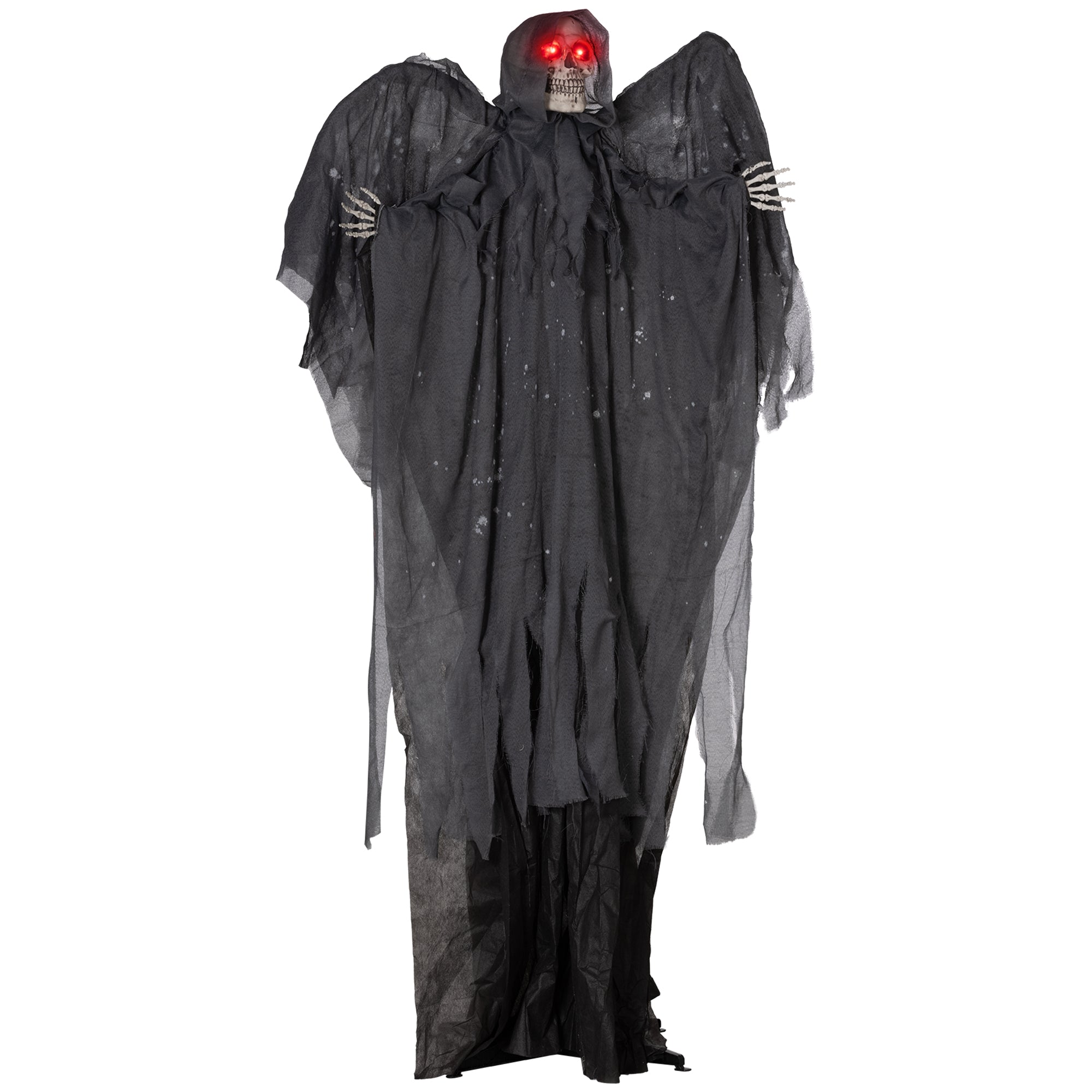 6.4' Animated Winged Grim Reaper Halloween Prop - Grey-Home Furnishings > Holiday & Seasonal > Halloween Decorations-DECOROLALA