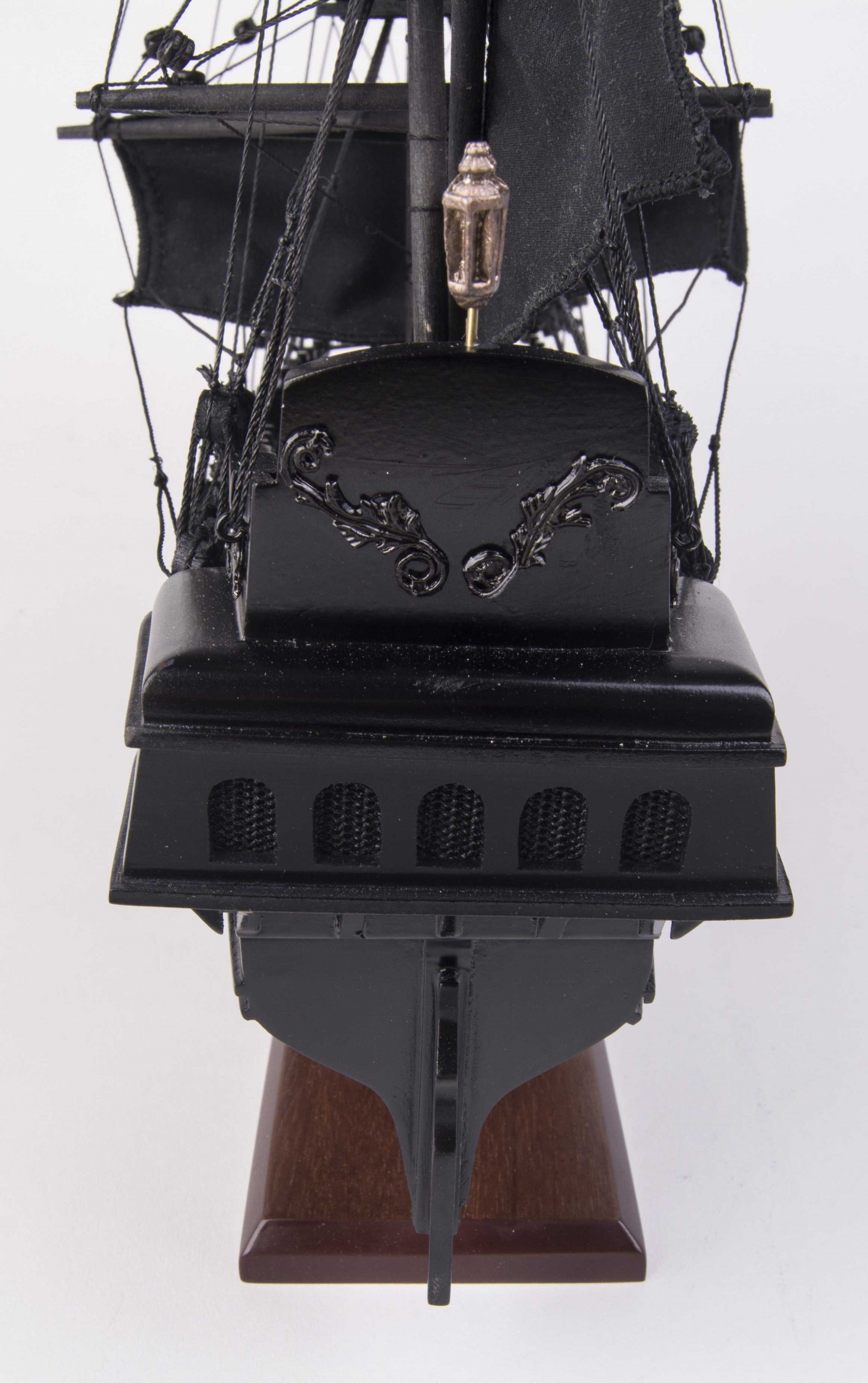 6.5" X 20" X 19"Black Pearl Pirate Ship-Sculptures-DECOROLALA