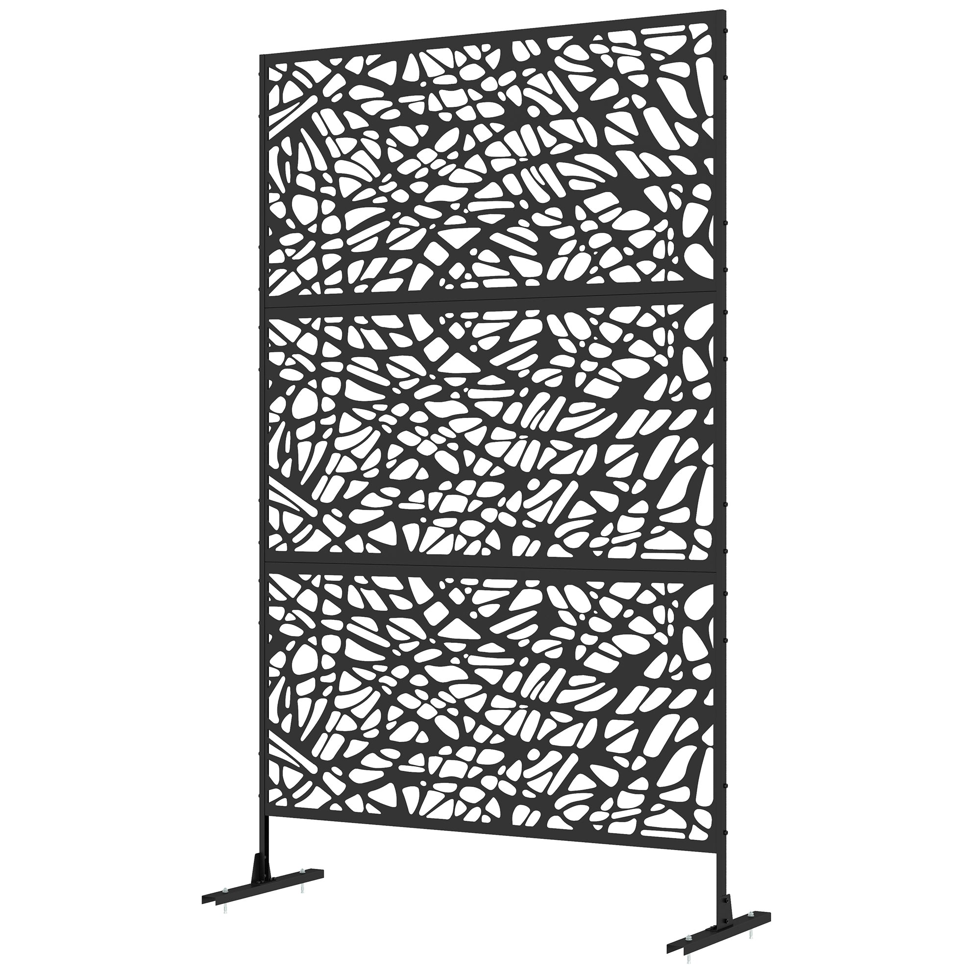 6.5ft Metal Privacy Screen - Twisted Line Outdoor Divider-DECOROLALA