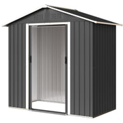 6.5x3.5ft Metal Garden Storage Shed - Dark Grey-Patio & Garden > Lawn & Garden > Sheds-DECOROLALA