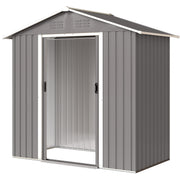 6.5x3.5ft Metal Garden Storage Shed - Light Grey-Patio & Garden > Lawn & Garden > Sheds-DECOROLALA