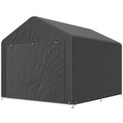 6.6' x 7.8' Portable Bike Storage Shed - Dark Grey PE-Patio & Garden > Lawn & Garden > Sheds > Portable Shed-DECOROLALA
