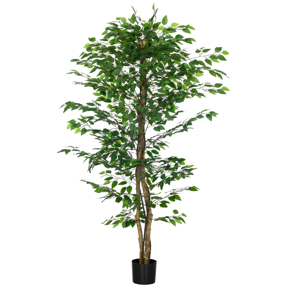 6ft Artificial Trees Ficus, Indoor Fake Plant with Pot, for Home Decor-Artificial Trees-DECOROLALA