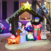 6ft Christmas Inflatable Bible Arch Jesus Birth with LED Lights-Home Furnishings > Holiday & Seasonal > Christmas Decorations > Christmas Inflatables-DECOROLALA