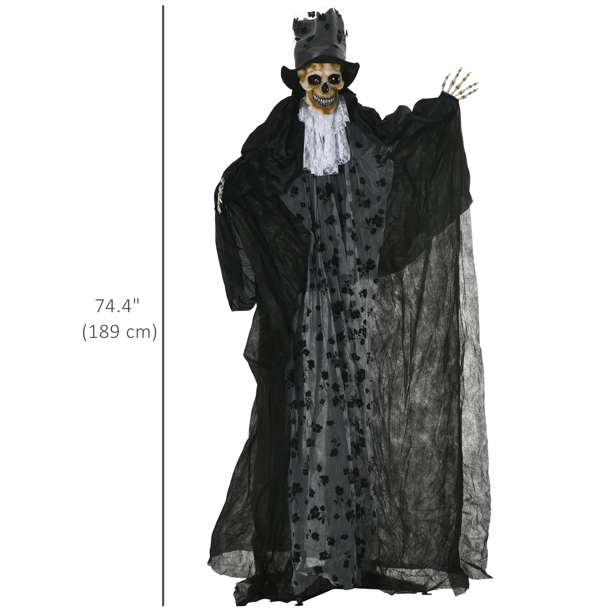 6ft Halloween Animatronic Grim Reaper Groom with Sound & LED-Home Furnishings > Holiday & Seasonal > Halloween Decorations-DECOROLALA
