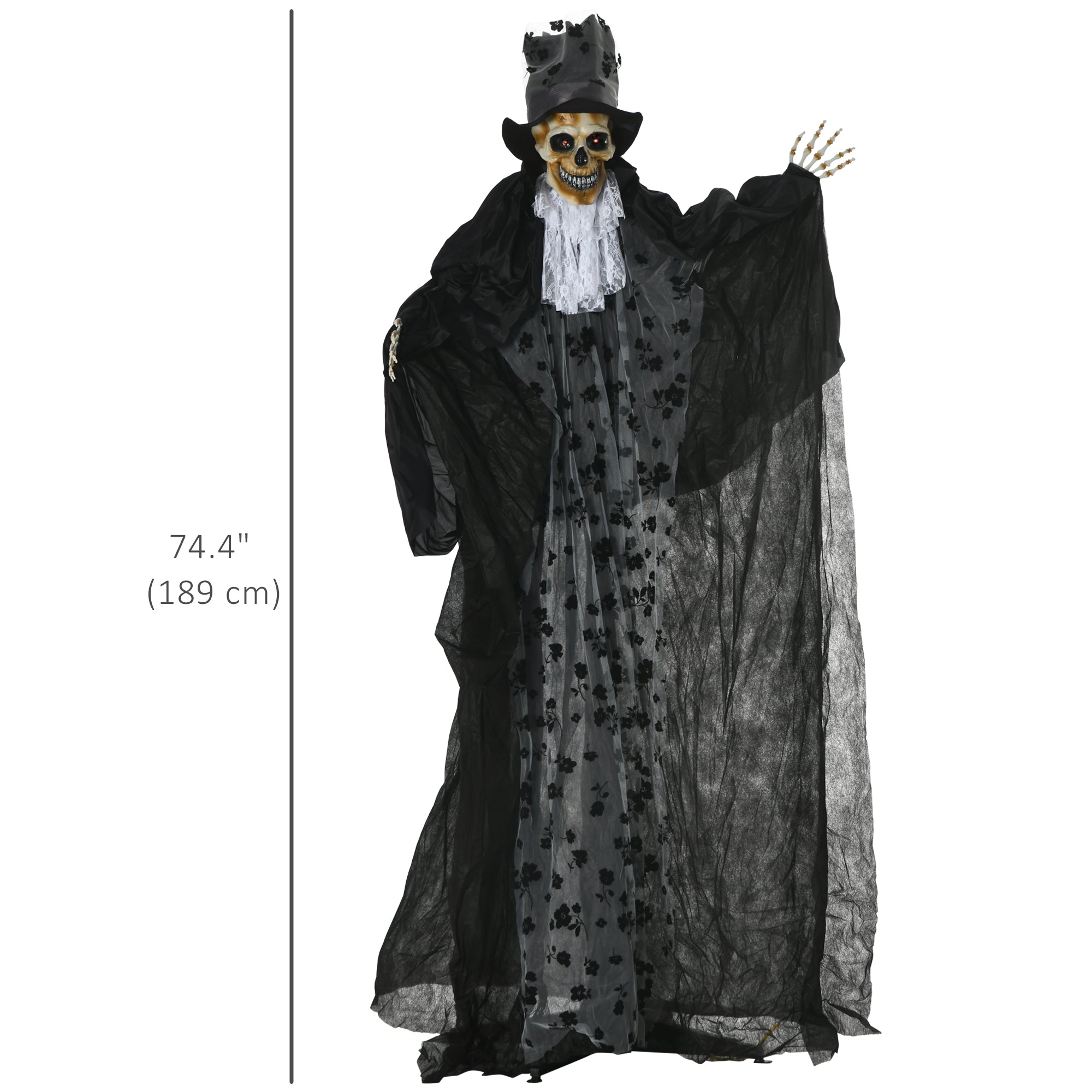 6ft Halloween Animatronic Grim Reaper Groom with Sound & LED-Home Furnishings > Holiday & Seasonal > Halloween Decorations-DECOROLALA