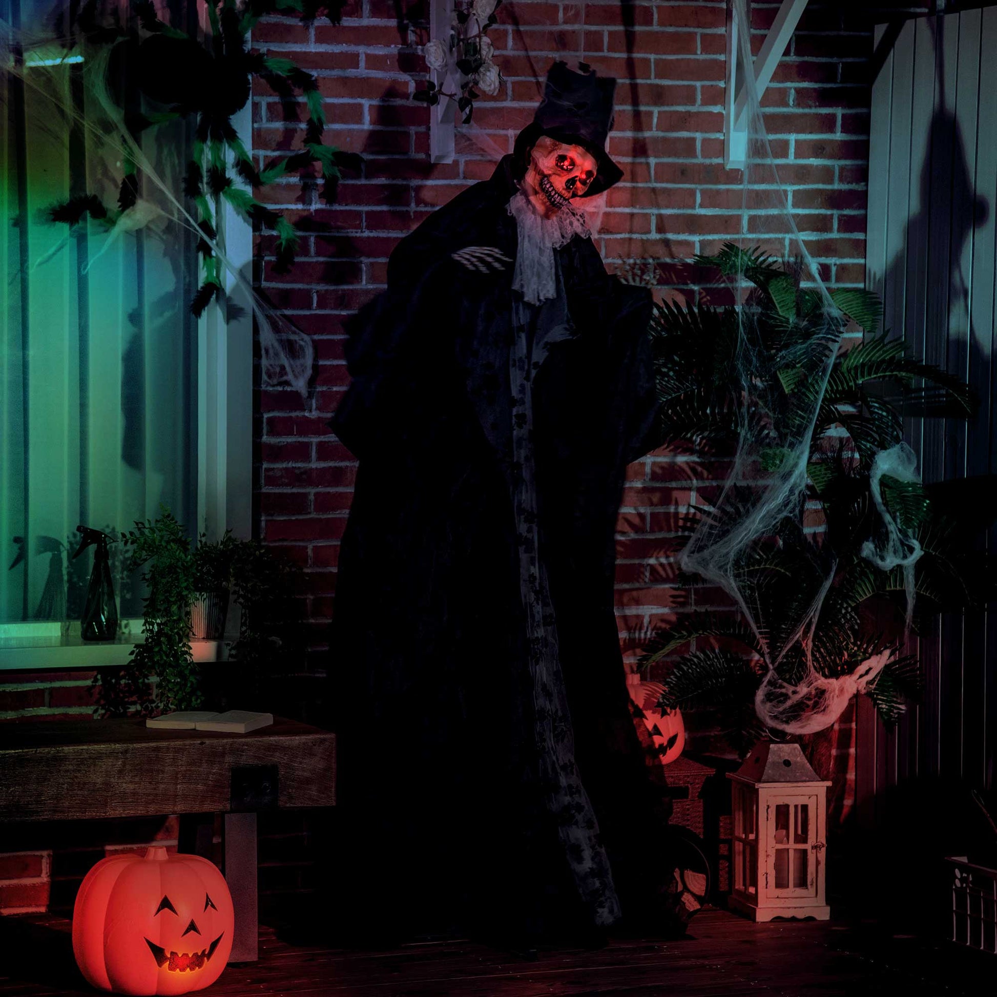 6ft Halloween Animatronic Grim Reaper Groom with Sound & LED-Home Furnishings > Holiday & Seasonal > Halloween Decorations-DECOROLALA