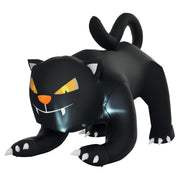6ft Halloween Inflatable Crouching Black Cat with LED Lights-Home Furnishings > Holiday & Seasonal > Halloween Decorations-DECOROLALA