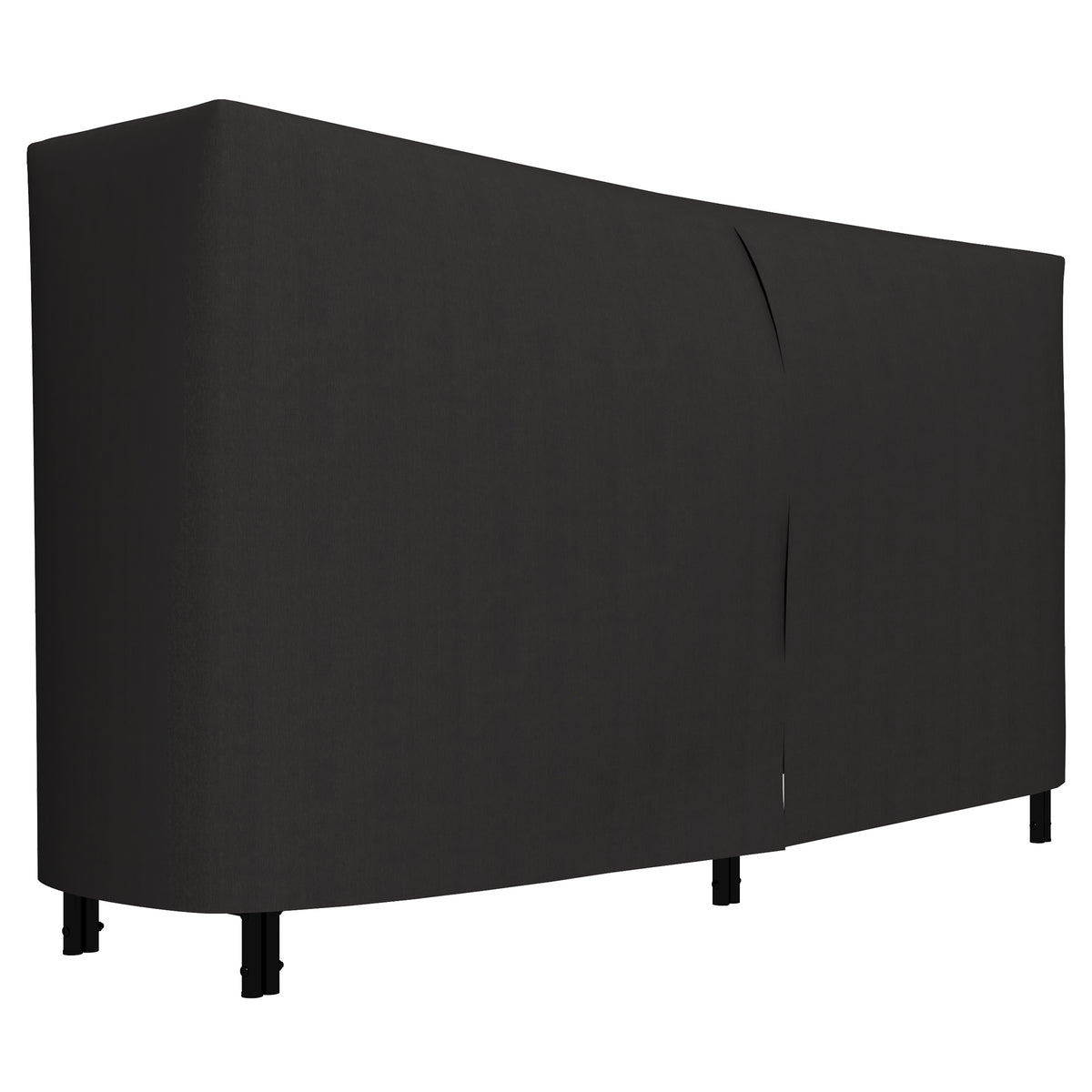 6ft Outdoor Firewood Rack with Cover - Black Steel 71" W-Firewood Racks-DECOROLALA
