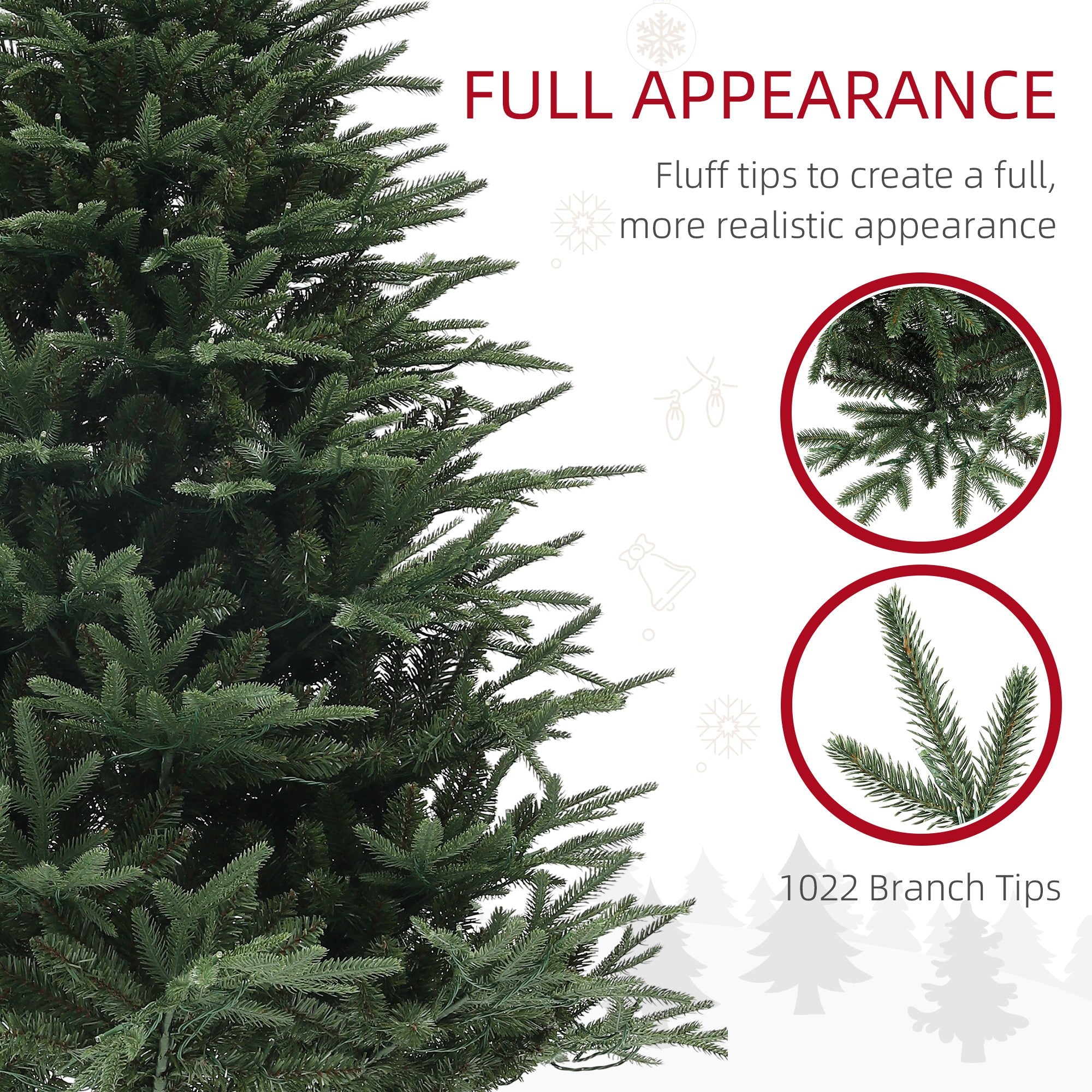 6ft Prelit Artificial Christmas Tree - 1022 Tips Green-Home Furnishings > Holiday & Seasonal > Christmas Trees > Pre Lit Christmas Trees-DECOROLALA