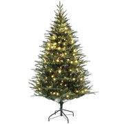 6ft Prelit Artificial Christmas Tree - 1022 Tips Green-Home Furnishings > Holiday & Seasonal > Christmas Trees > Pre Lit Christmas Trees-DECOROLALA