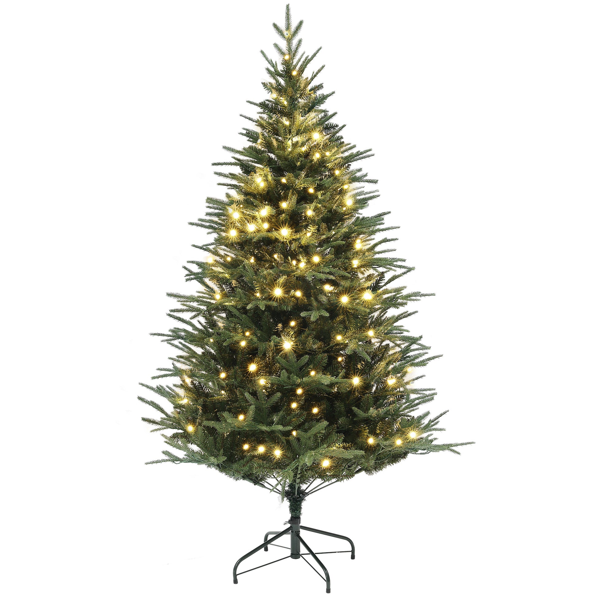 6ft Prelit Artificial Christmas Tree - 1022 Tips Green-Home Furnishings > Holiday & Seasonal > Christmas Trees > Pre Lit Christmas Trees-DECOROLALA
