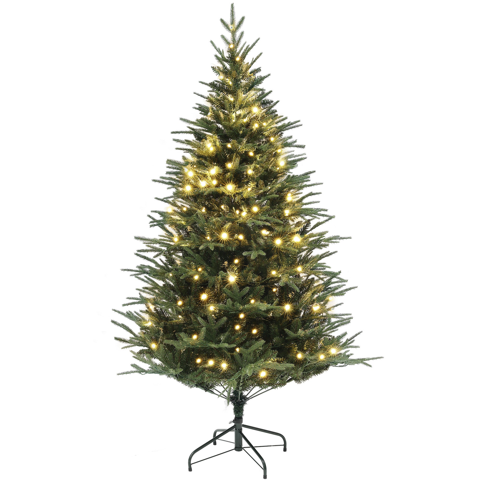 6ft Prelit Artificial Christmas Tree - 1022 Tips Green-Home Furnishings > Holiday & Seasonal > Christmas Trees > Pre Lit Christmas Trees-DECOROLALA