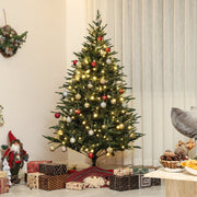 6ft Prelit Artificial Christmas Tree - 1022 Tips Green-Home Furnishings > Holiday & Seasonal > Christmas Trees > Pre Lit Christmas Trees-DECOROLALA
