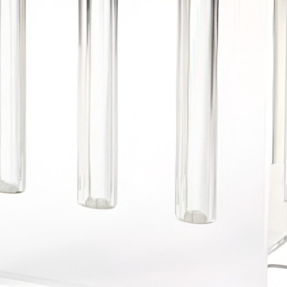 7" Clear Crystal Clear Square Table Vase-Vases-DECOROLALA