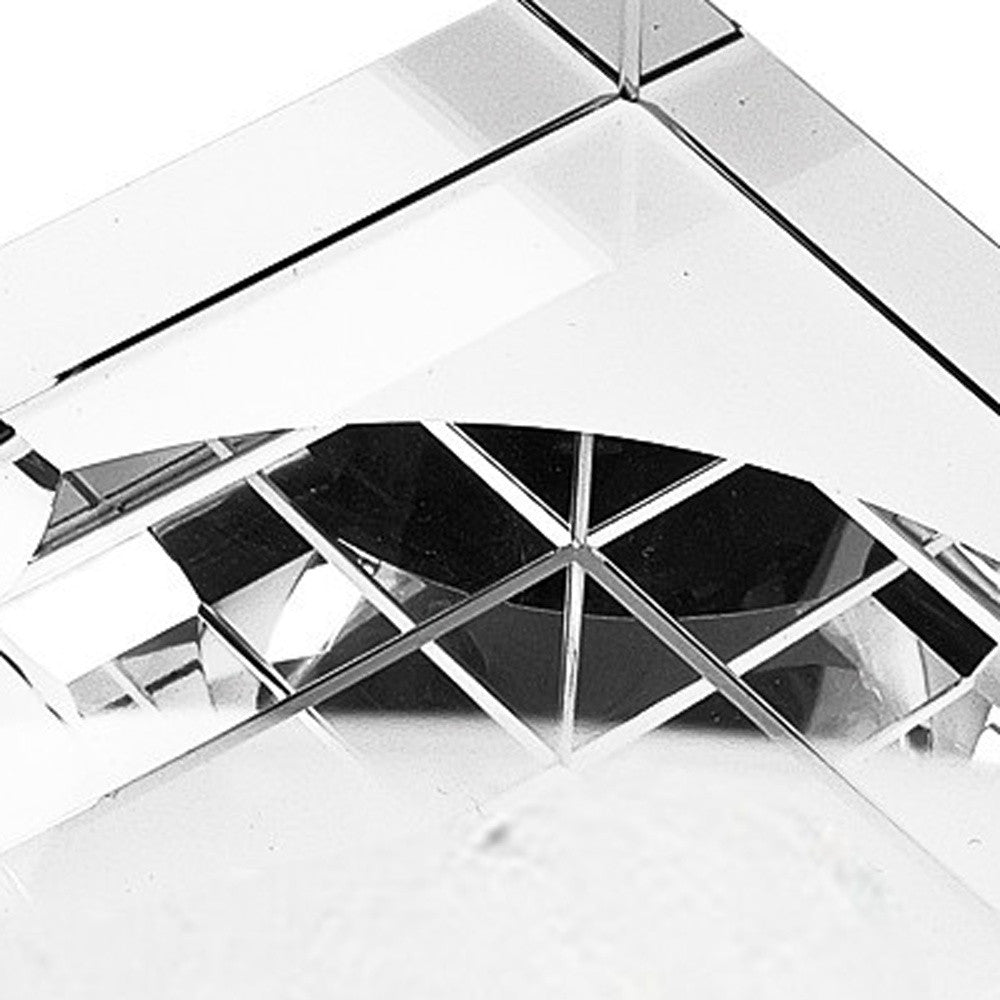 7" Clear Crystal Square Tabletop Cigar Ashtray-Sculptures-DECOROLALA