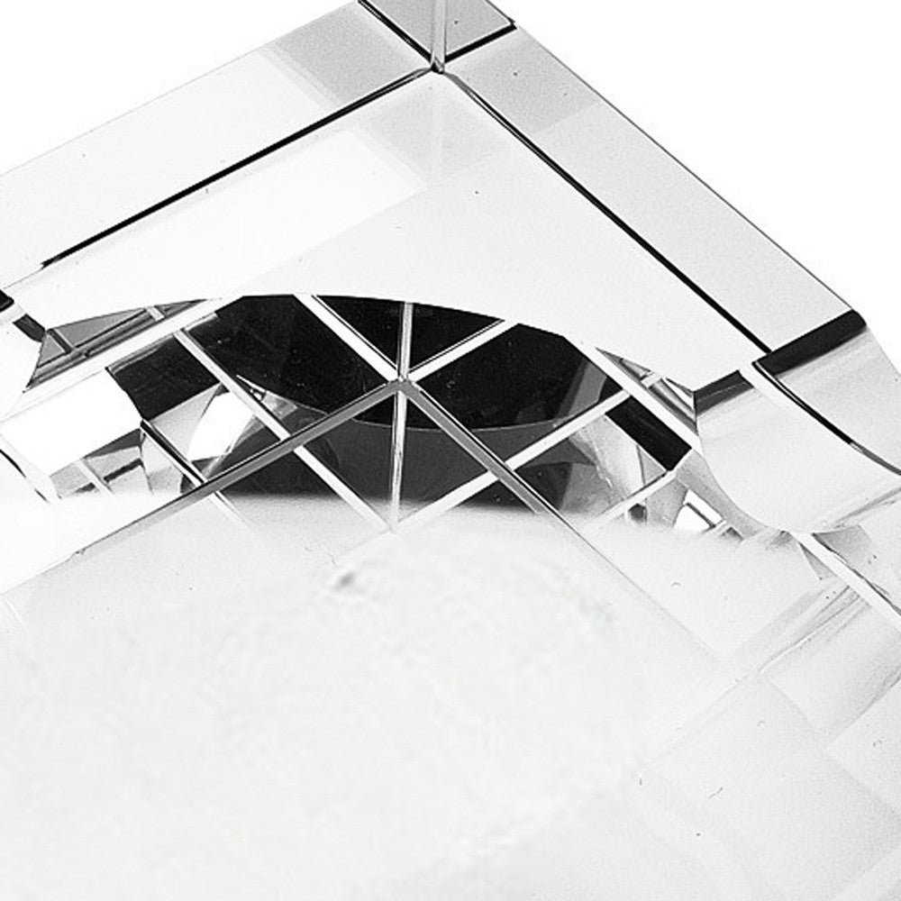 7" Clear Crystal Square Tabletop Cigar Ashtray-Sculptures-DECOROLALA