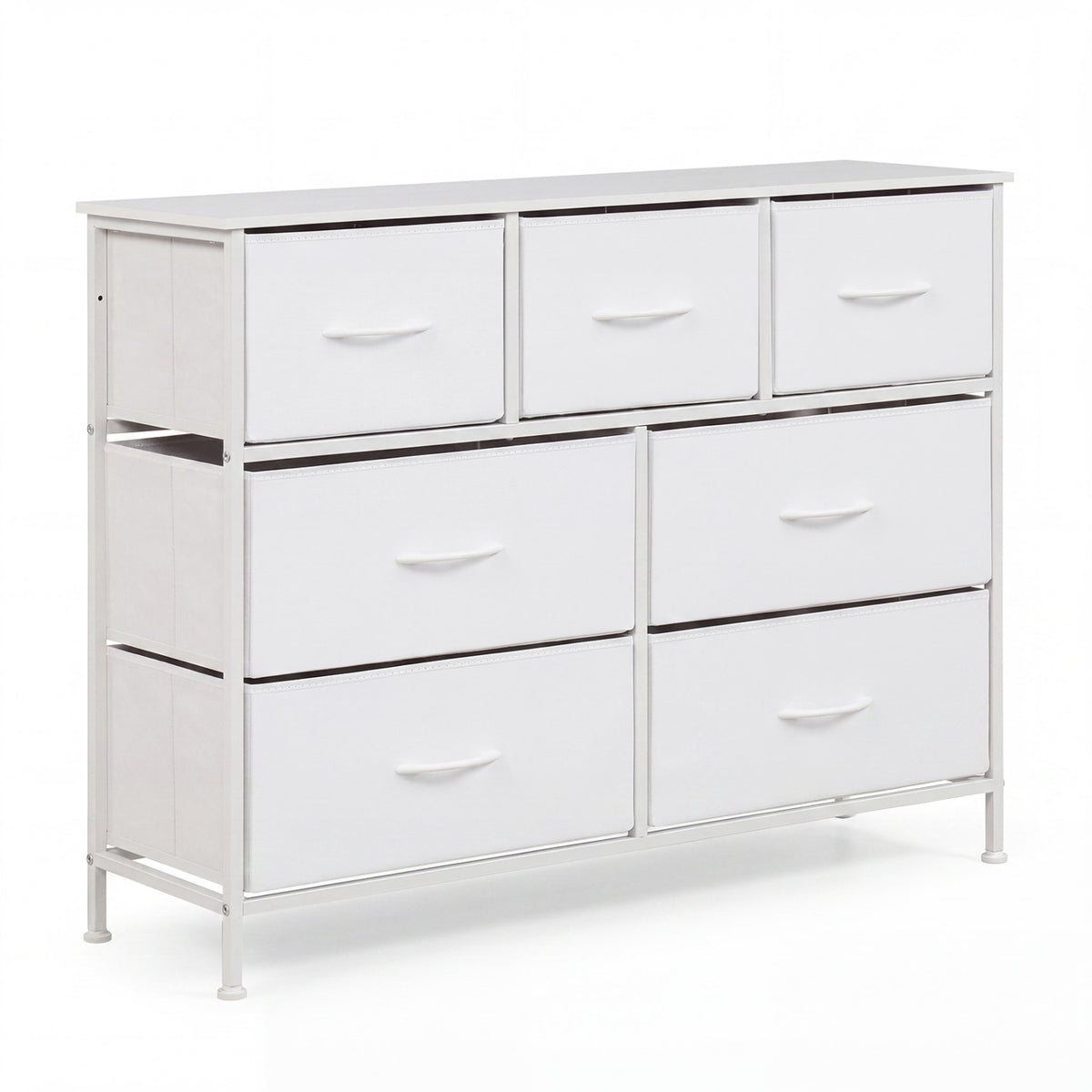 7-Drawer Wide Dresser - White (min order qty 2)-Dressers & Chests-DECOROLALA