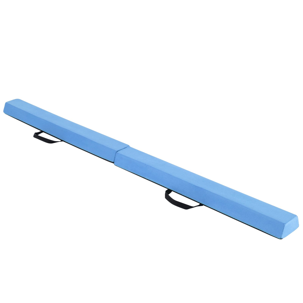 7 FT Folding Balance Beam with Removable Suede Cover and Non-slip Bottom-Navy-Yoga & Gym Mats-DECOROLALA