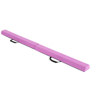 7 FT Folding Balance Beam with Removable Suede Cover and Non-slip Bottom-Purple-Yoga & Gym Mats-DECOROLALA