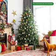 7 Feet Artificial Christmas Tree with 1260 Mixed PE and PVC Tips-Christmas Trees-DECOROLALA