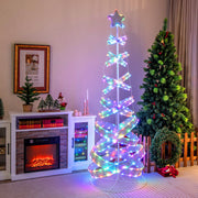 7 Feet Outdoor Spiral Christmas Tree for Party Xmas New Year Decoration-Christmas Trees-DECOROLALA