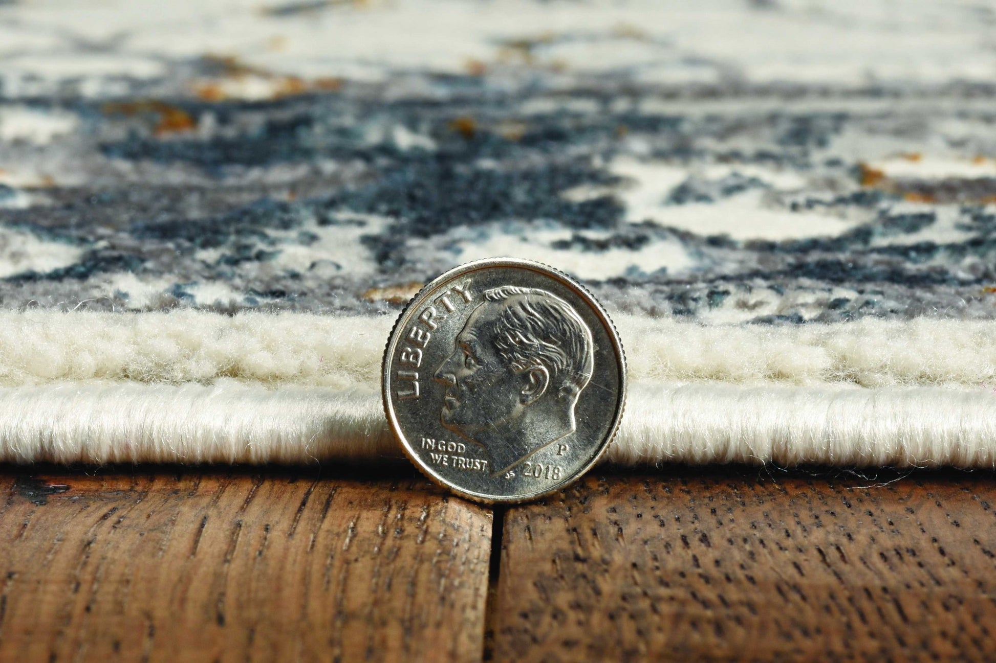 7' Gray And Ivory Floral Medallion Area Rug-Area Rugs-DECOROLALA