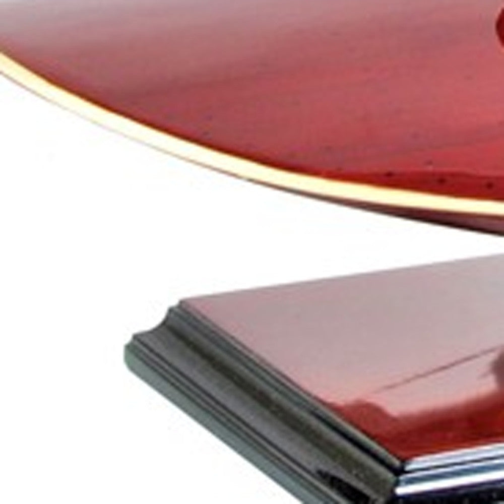 7" Red Manufactured Wood Hand Painted Decorative Boat-Sculptures-DECOROLALA