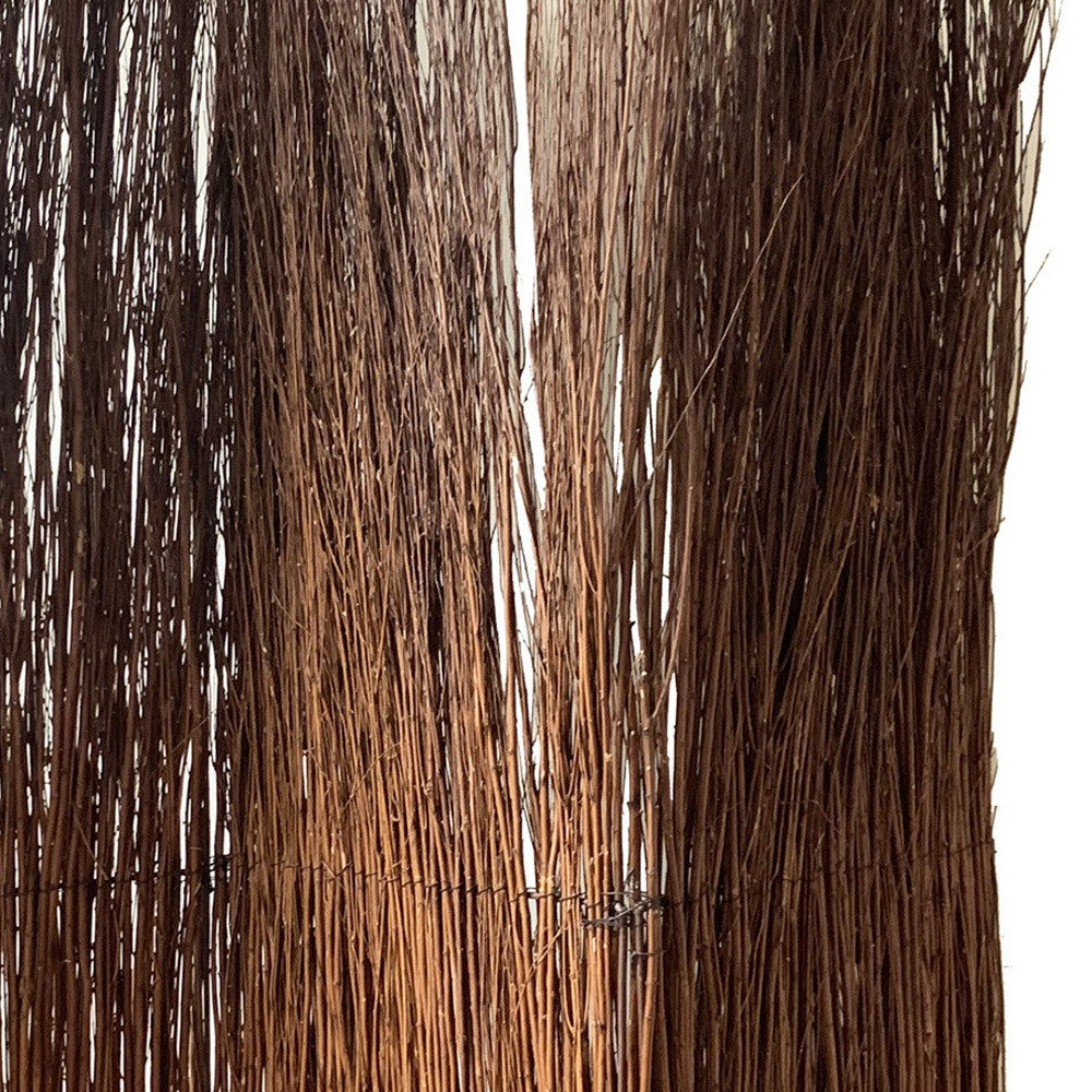 7' Rustic Willow Branch Three Panel Room Divider Screen-Room Dividers-DECOROLALA