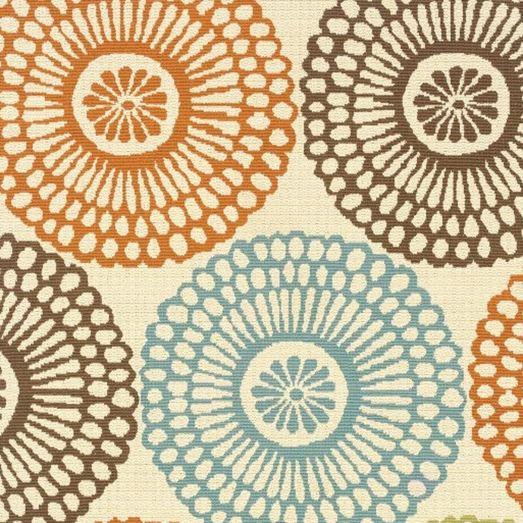 7' X 10' Beige Indoor Outdoor Area Rug-Outdoor Rugs-DECOROLALA