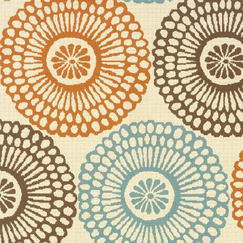 7' X 10' Beige Indoor Outdoor Area Rug-Outdoor Rugs-DECOROLALA