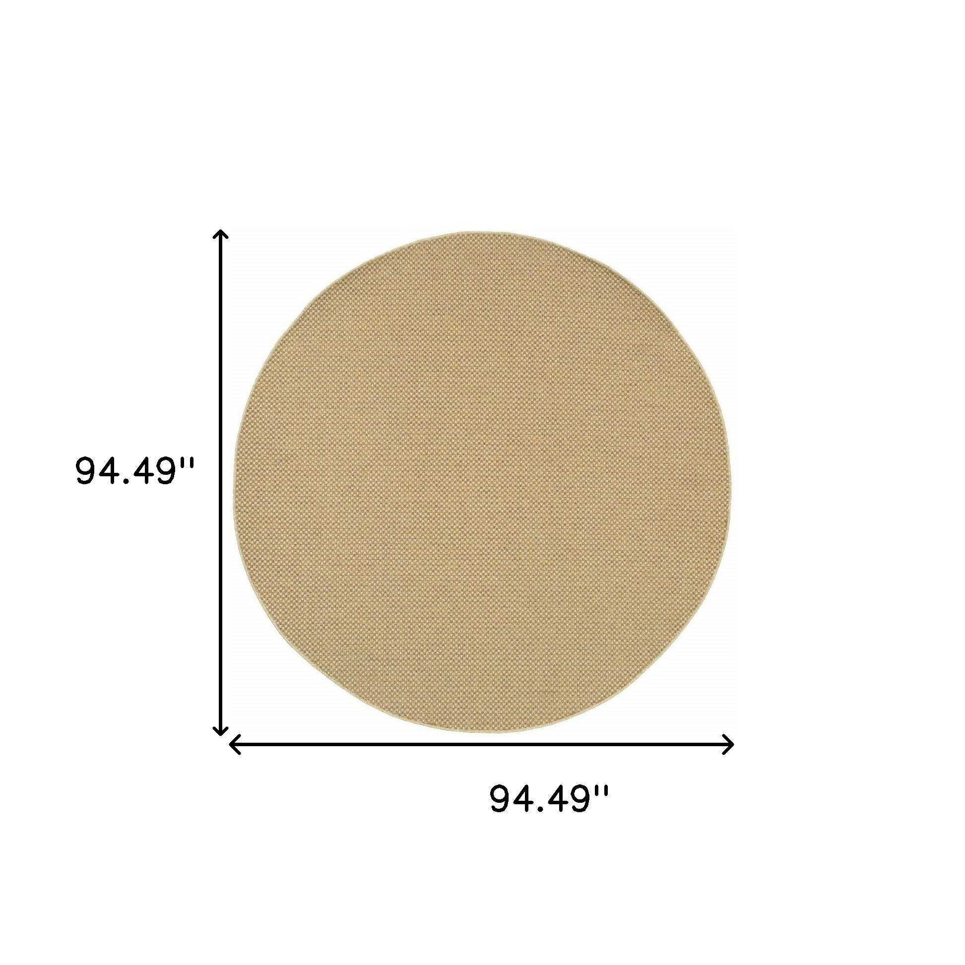 7' X 10' Beige Indoor Outdoor Area Rug-Outdoor Rugs-DECOROLALA