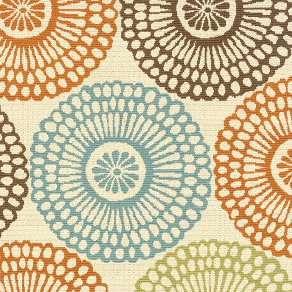 7' X 10' Beige Indoor Outdoor Area Rug-Outdoor Rugs-DECOROLALA