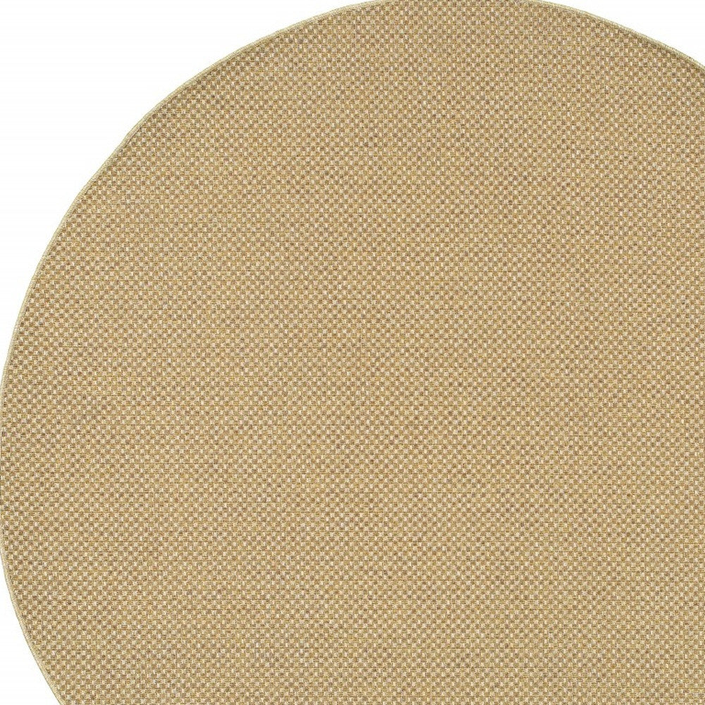 7' X 10' Beige Indoor Outdoor Area Rug-Outdoor Rugs-DECOROLALA