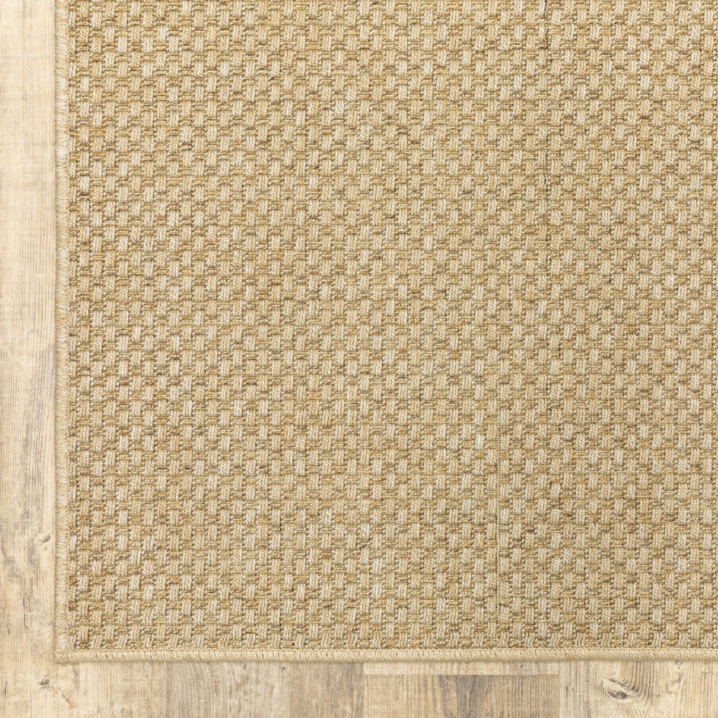 7' X 10' Beige Indoor Outdoor Area Rug-Outdoor Rugs-DECOROLALA