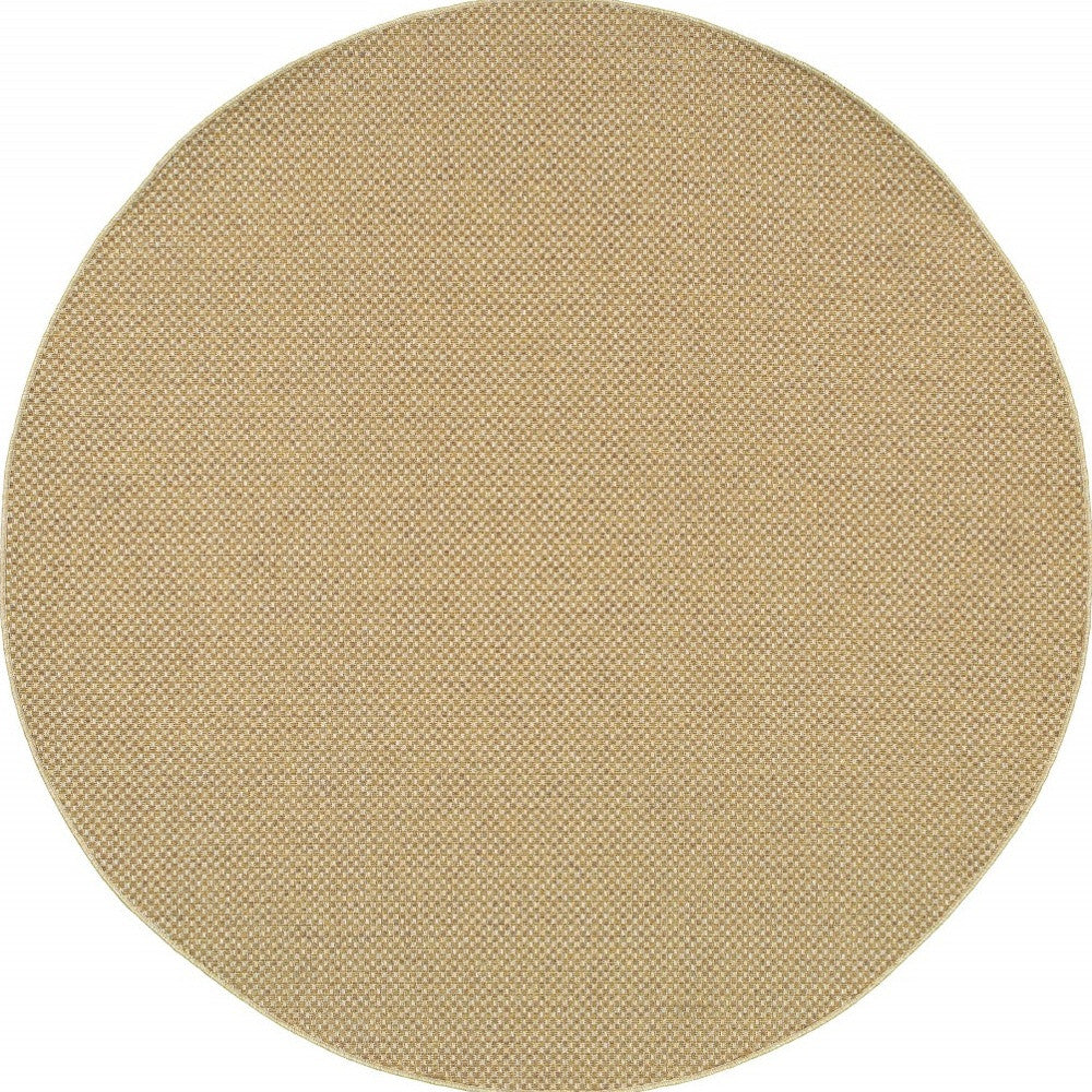 7' X 10' Beige Indoor Outdoor Area Rug-Outdoor Rugs-DECOROLALA