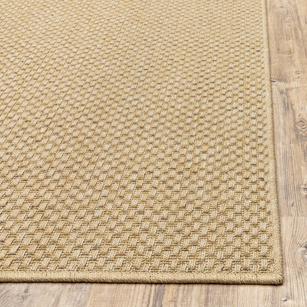 7' X 10' Beige Indoor Outdoor Area Rug-Outdoor Rugs-DECOROLALA
