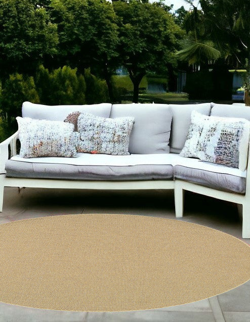 7' X 10' Beige Indoor Outdoor Area Rug-Outdoor Rugs-DECOROLALA