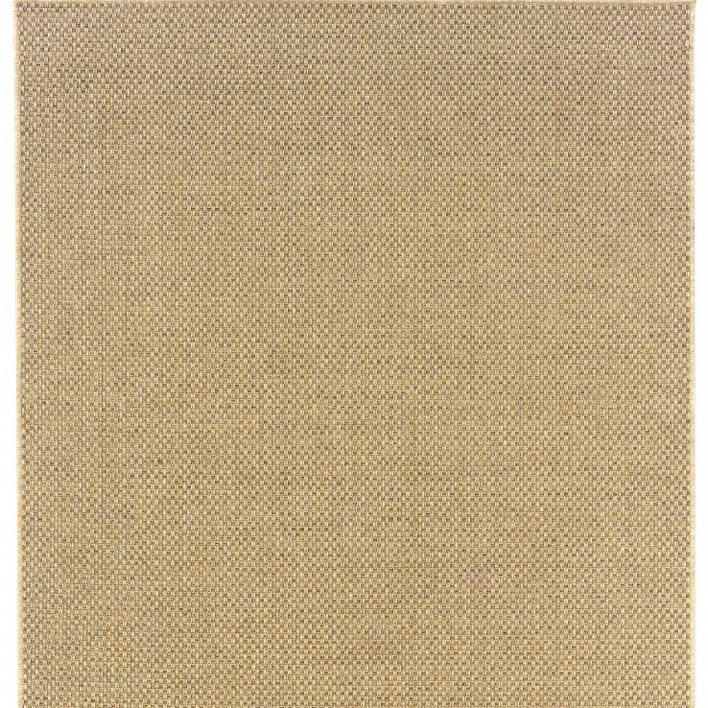 7' X 10' Beige Indoor Outdoor Area Rug-Outdoor Rugs-DECOROLALA