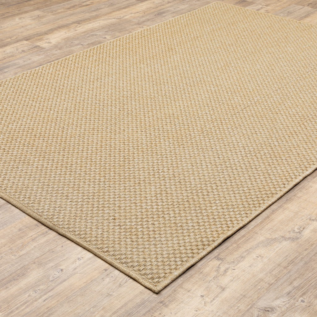 7' X 10' Beige Indoor Outdoor Area Rug-Outdoor Rugs-DECOROLALA