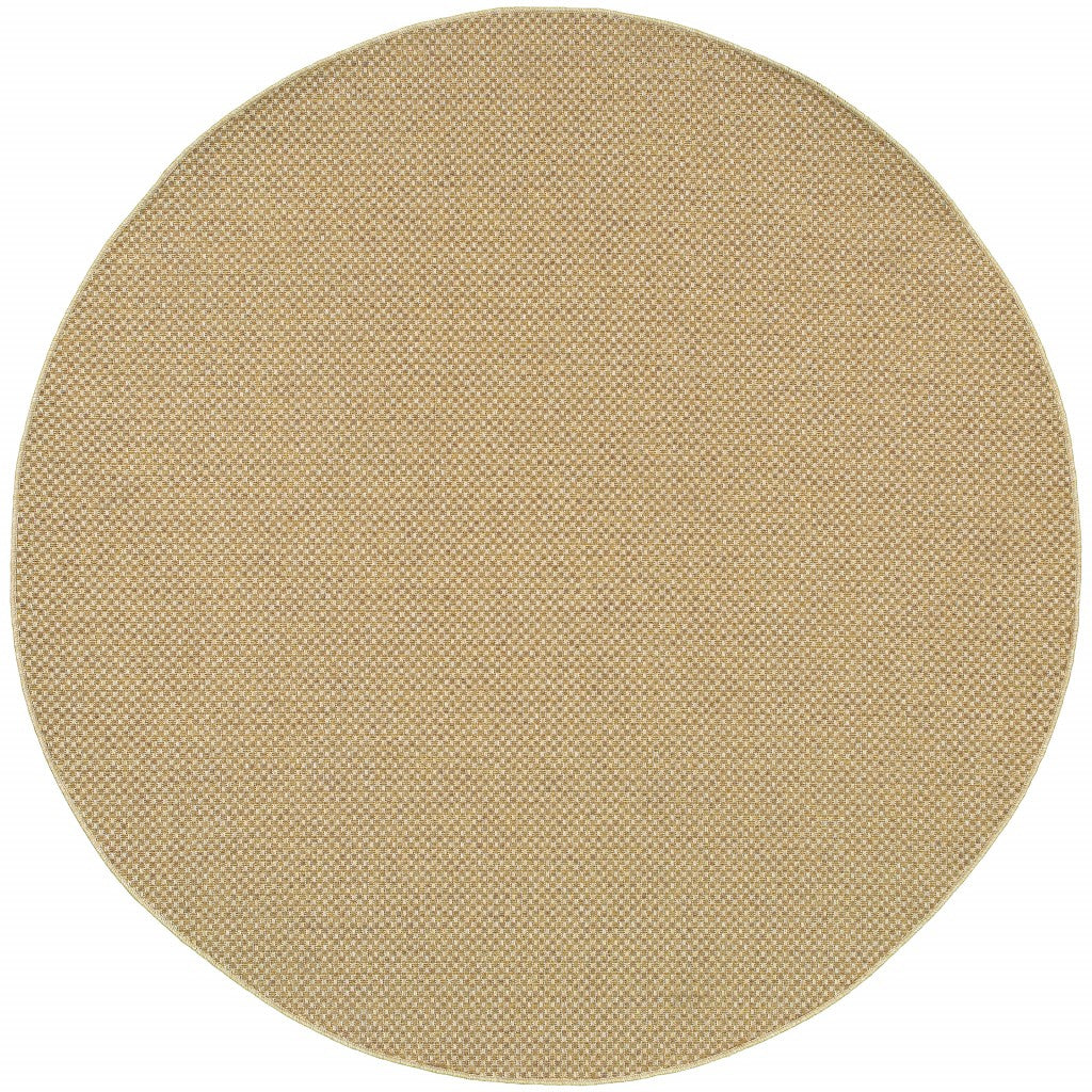 7' X 10' Beige Indoor Outdoor Area Rug-Outdoor Rugs-DECOROLALA